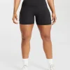 Gymshark Shorts*Legacy Logo Tight Shorts Black