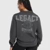 Gymshark T-shirts & Tops*Legacy Long Sleeve Top AsphaltGrey