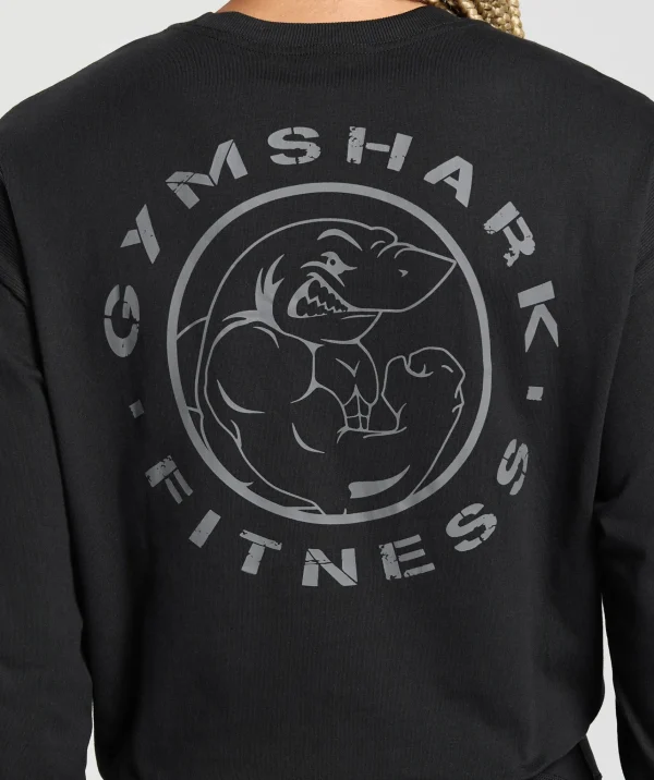 Gymshark T-shirts & Tops*Legacy Oversized Long Sleeve Top Black