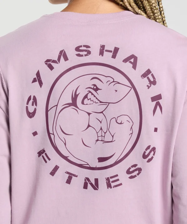 Gymshark T-shirts & Tops*Legacy Oversized Long Sleeve Top WarmLilac