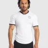 Gymshark T-shirts & Tops*Legacy Ringer T-Shirt White/Black