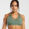 Gymshark Sports Bras*Legacy T-Bar Sports Bra DuskGreen