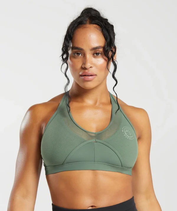 Gymshark Sports Bras*Legacy T-Bar Sports Bra DuskGreen