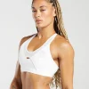 Gymshark Sports Bras*Legacy T-Bar Sports Bra White