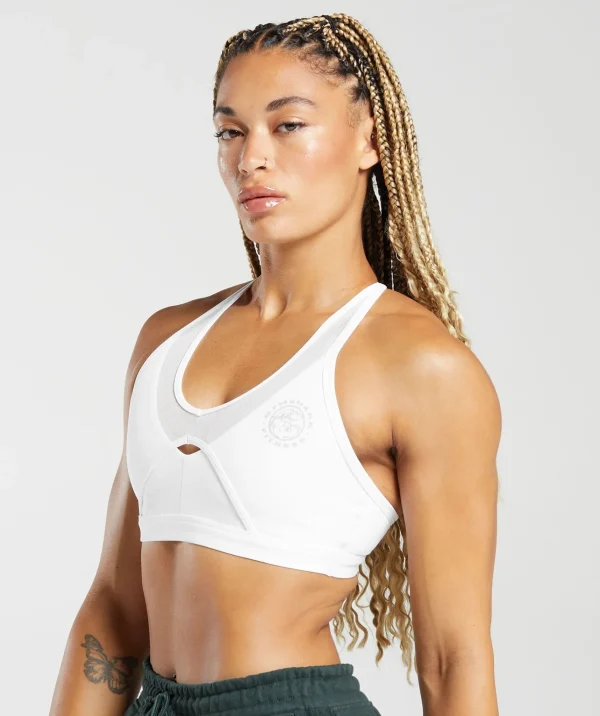 Gymshark Sports Bras*Legacy T-Bar Sports Bra White