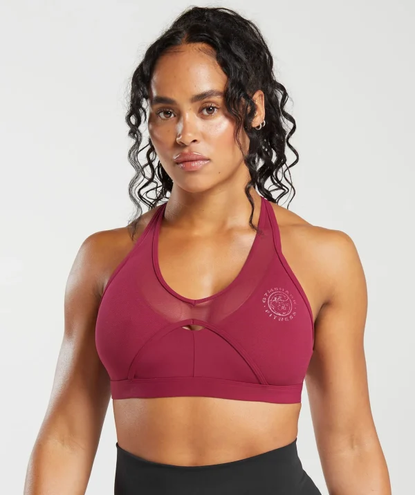 Gymshark Sports Bras*Legacy T-Bar Sports Bra RaspberryPink