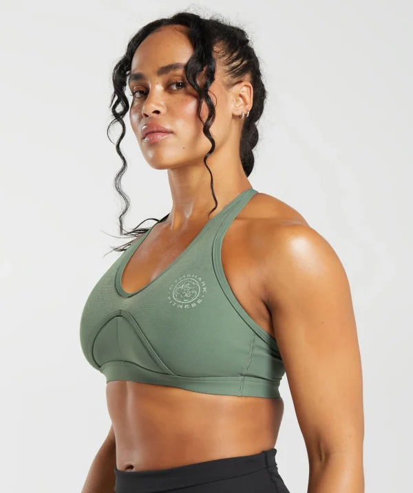 Gymshark Sports Bras*Legacy T-Bar Sports Bra DuskGreen