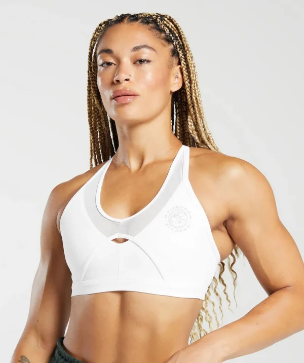 Gymshark Sports Bras*Legacy T-Bar Sports Bra White