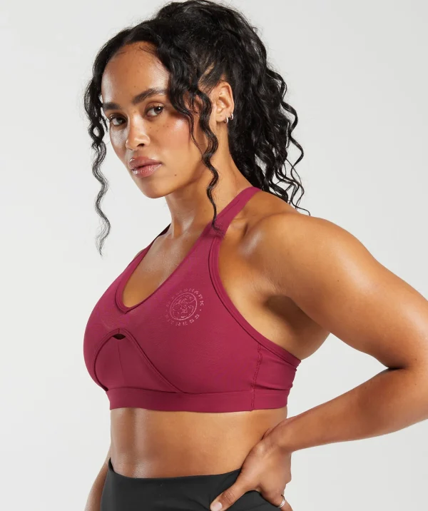 Gymshark Sports Bras*Legacy T-Bar Sports Bra RaspberryPink