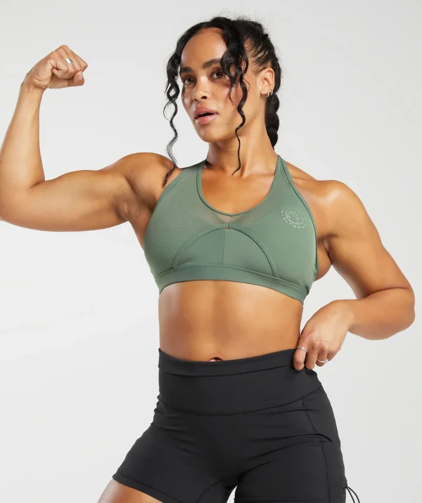 Gymshark Sports Bras*Legacy T-Bar Sports Bra DuskGreen