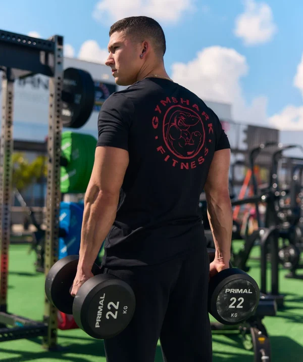 Gymshark T-shirts & Tops*Legacy T-Shirt Black/ConditioningRed