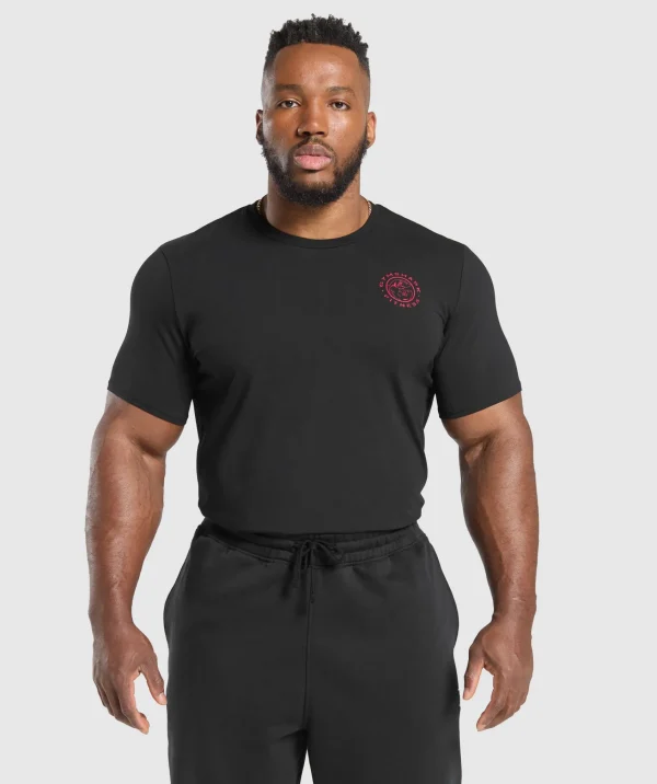 Gymshark T-shirts & Tops*Legacy T-Shirt Black/ConditioningRed