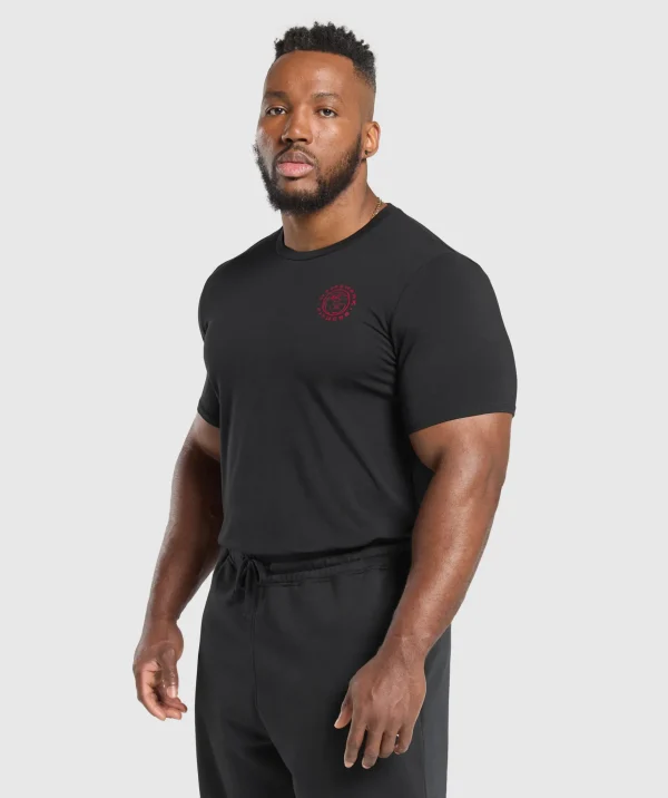 Gymshark T-shirts & Tops*Legacy T-Shirt Black/ConditioningRed