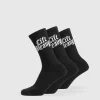 Gymshark Crew Socks*Lift Heavy Crew 3pk Black