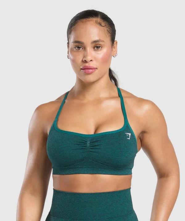 Gymshark Sports Bras*Lift Seamless Sports Bra FunctionalTeal/BlackMarl