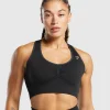 Gymshark Sports Bras*Lift Seamless Sports Bra Black/BlackMarl