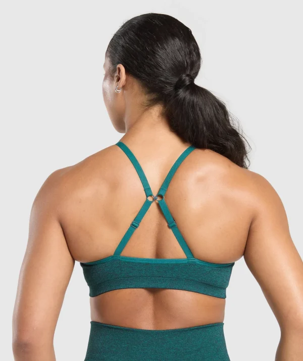 Gymshark Sports Bras*Lift Seamless Sports Bra FunctionalTeal/BlackMarl