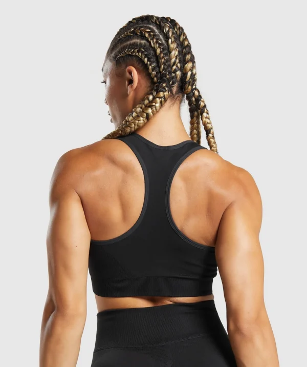 Gymshark Sports Bras*Lift Seamless Sports Bra Black/BlackMarl