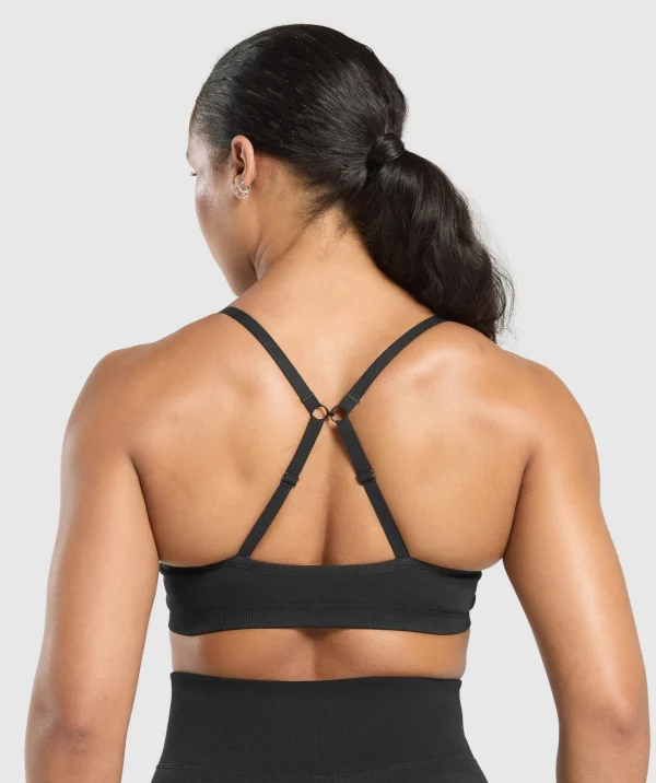 Gymshark Sports Bras*Lift Seamless Sports Bra Black/BlackMarl