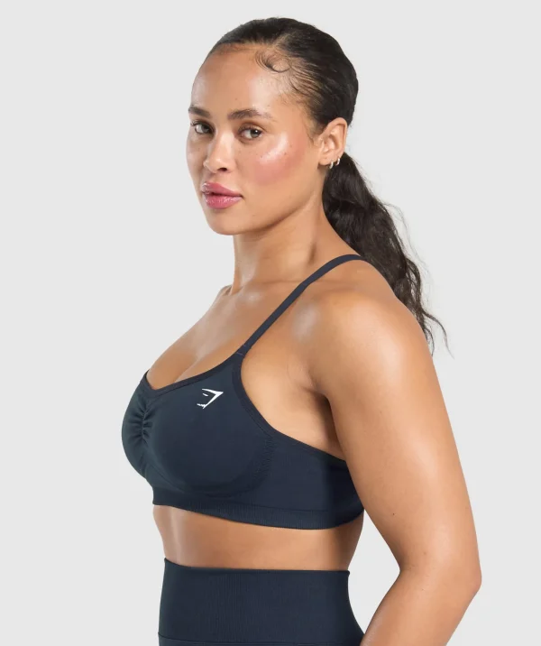 Gymshark Sports Bras*Lift Seamless Sports Bra MidnightBlue/BlackMarl