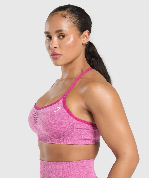 Gymshark Sports Bras*Lift Seamless Sports Bra WinningPink/WhiteMarl