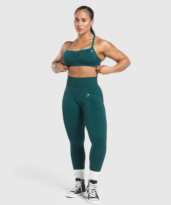 Gymshark Sports Bras*Lift Seamless Sports Bra FunctionalTeal/BlackMarl