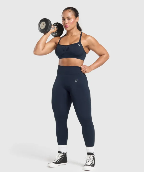 Gymshark Sports Bras*Lift Seamless Sports Bra MidnightBlue/BlackMarl