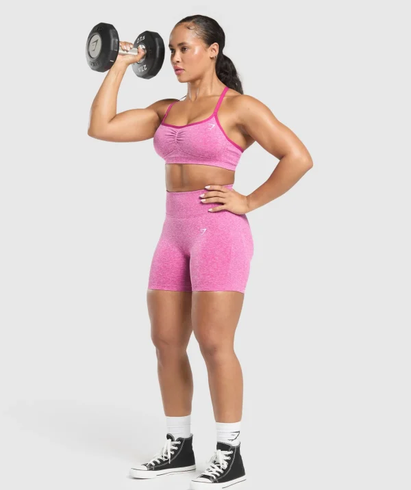 Gymshark Sports Bras*Lift Seamless Sports Bra WinningPink/WhiteMarl