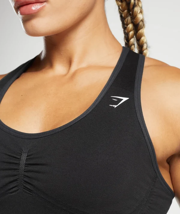 Gymshark Sports Bras*Lift Seamless Sports Bra Black/BlackMarl