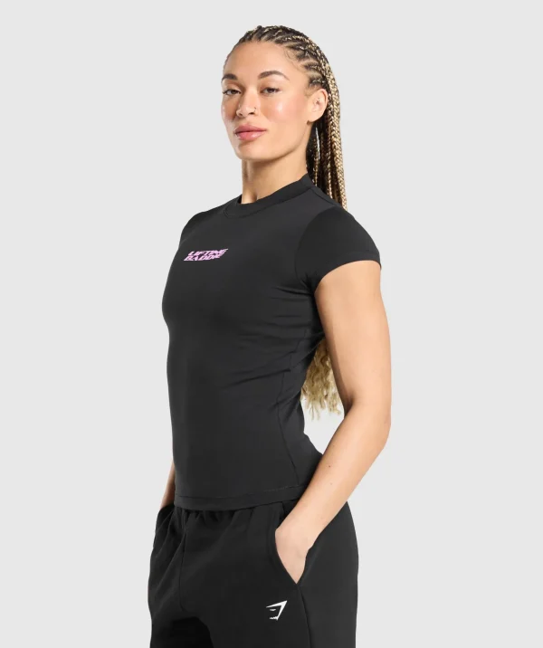 Gymshark T-shirts & Tops*Lifting Baddie T-Shirt Black