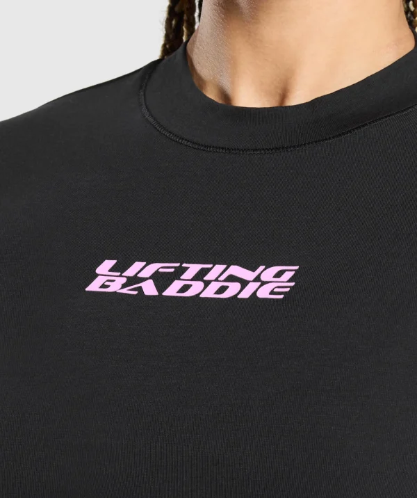 Gymshark T-shirts & Tops*Lifting Baddie T-Shirt Black