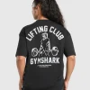 Gymshark T-shirts & Tops*Lifting Club Graphic Oversized T-Shirt Black