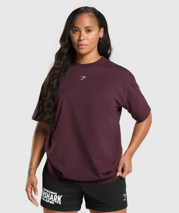 Gymshark T-shirts & Tops*Lifting Club Graphic Oversized T-Shirt DepthPurple