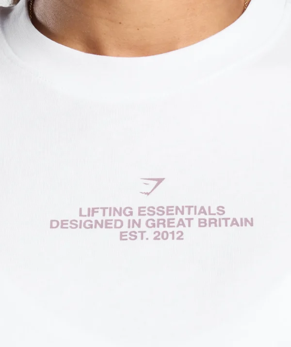 Gymshark T-shirts & Tops*Lifting Club Graphic T-Shirt White