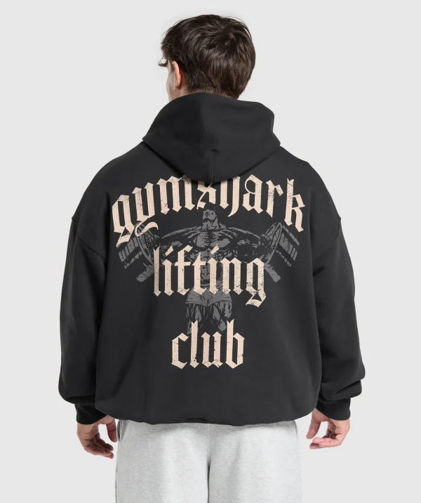 Gymshark Hoodies & Sweatshirts*Lifting Club Hoodie Black/PebbleGrey