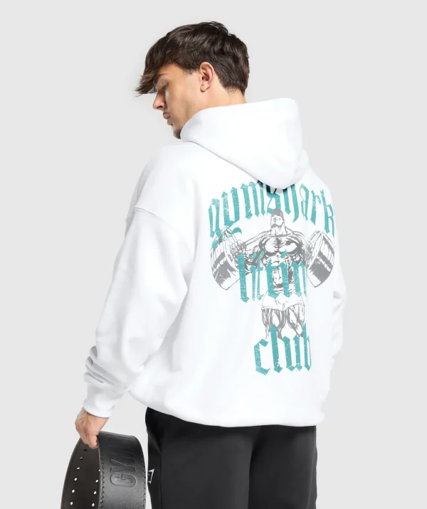 Gymshark Hoodies & Sweatshirts*Lifting Club Hoodie White/ArtificialTeal