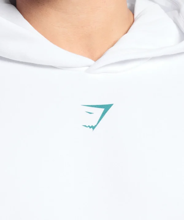 Gymshark Hoodies & Sweatshirts*Lifting Club Hoodie White/ArtificialTeal