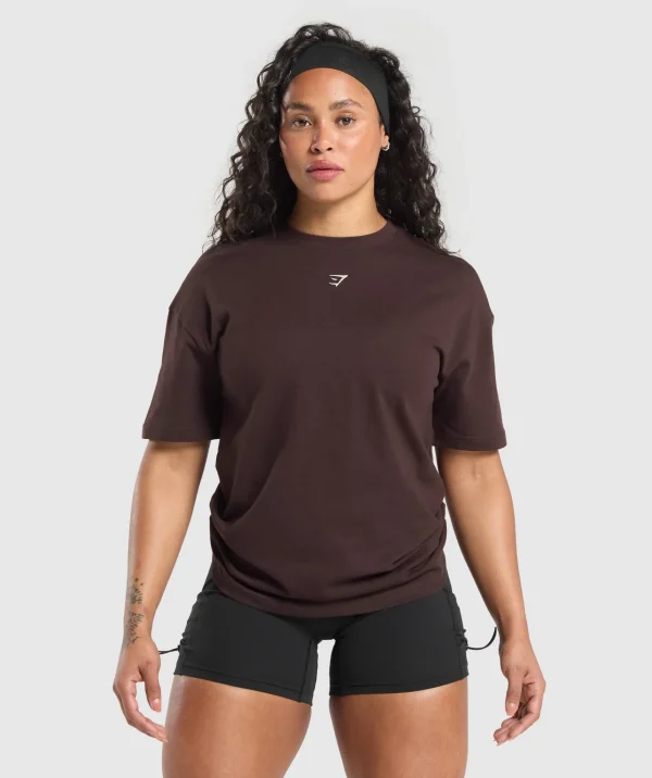 Gymshark T-shirts & Tops*Lifting Club Oversized T-Shirt HeritageBrown