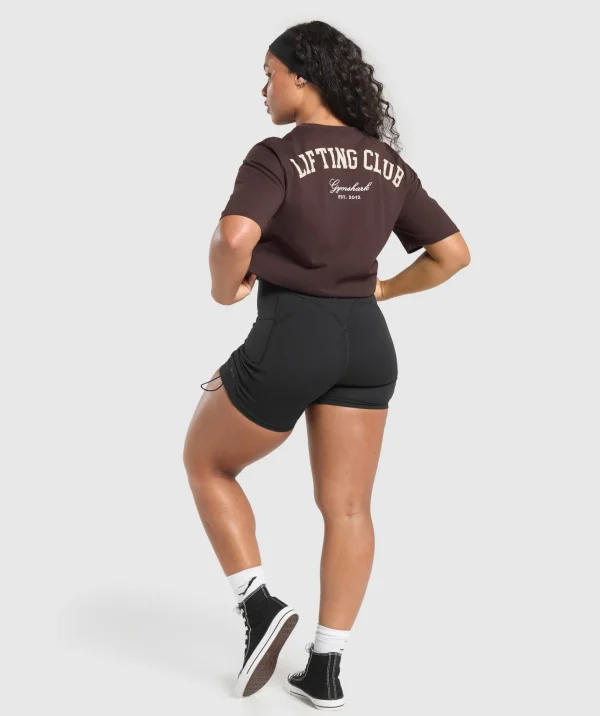 Gymshark T-shirts & Tops*Lifting Club Oversized T-Shirt HeritageBrown