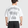 Gymshark T-shirts & Tops*Lifting Club T-Shirt White/PitchGrey