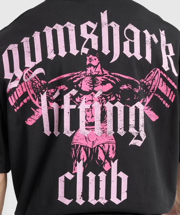 Gymshark T-shirts & Tops*Lifting Club T-Shirt Black/DollyPink