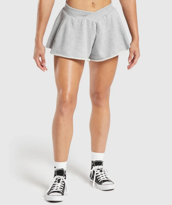 Gymshark Shorts*Lifting Crossover Cotton Shorts LightGreyMarl