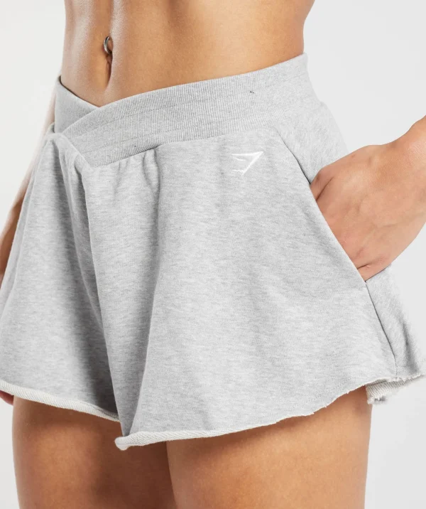 Gymshark Shorts*Lifting Crossover Cotton Shorts LightGreyMarl