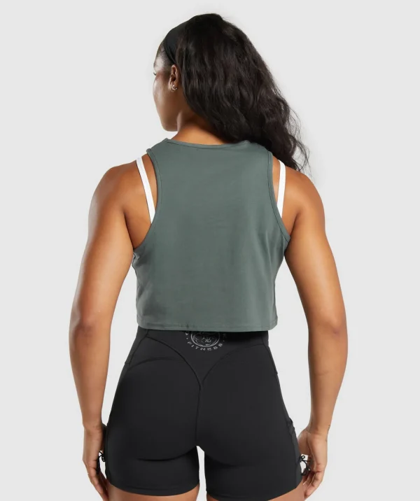 Gymshark Tank Tops | Crop Tops*Lifting Essential Cotton Crop Tank SlateTeal