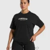 Gymshark T-shirts & Tops*Lifting Essentials Graphic Oversized T-Shirt Black