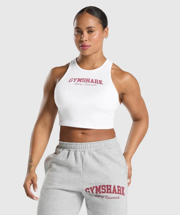 Gymshark Tank Tops | Crop Tops*Lifting Essentials Graphic Tank White