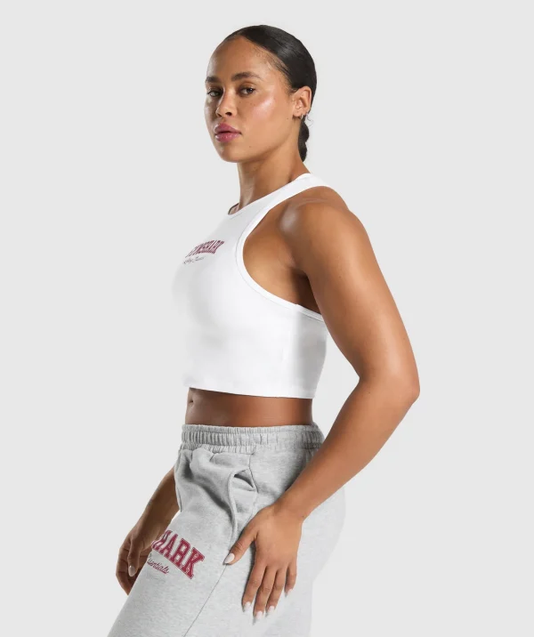 Gymshark Tank Tops | Crop Tops*Lifting Essentials Graphic Tank White