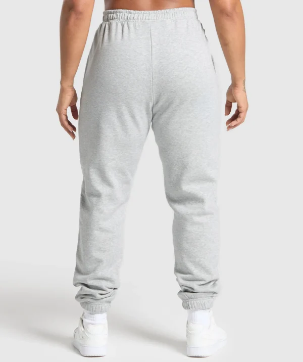 Gymshark Joggers & Sweatpants*Lifting Essentials Oversized Joggers LightGreyCoreMarl