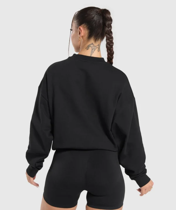 Gymshark Hoodies & Sweatshirts*Lifting Essentials Oversized Sweatshirt Black