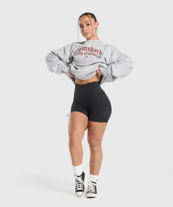 Gymshark Hoodies & Sweatshirts*Lifting Essentials Oversized Sweatshirt LightGreyCoreMarl